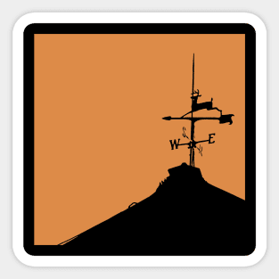 Weathervane West (sunset) Sticker